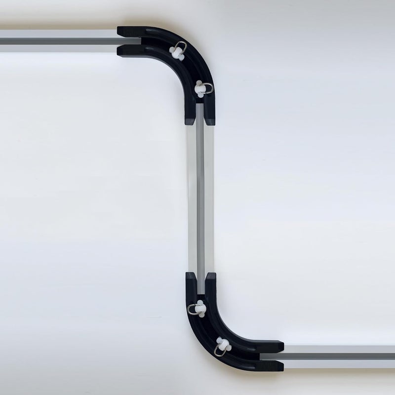 MaKefeile 90° Curved Connectors for Track Curtains Ceiling Mount/Wall Mount, Ceiling Track for Curtains, Room Divider Curtains Tracks（Black 2PCS）. - Image 4